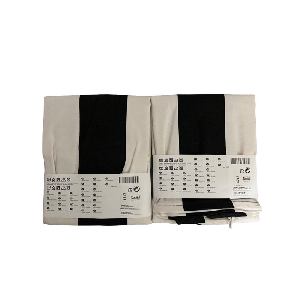 Ikea Varyllen Black White Striped Cover Pillow Sham 20x20 - Picture 3 of 3